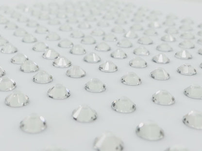 Flatback Clear rhinestones for DIY craft, clothes, tumblers, dance costumes, face, make up and more.